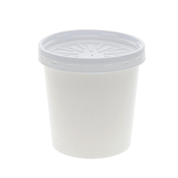 Pactiv Evergreen Paper Round Food Container And Lid Combo, 16 Oz, 3.75" Diameter X 3.88h", White, 250-carton freeshipping - TVN Wholesale